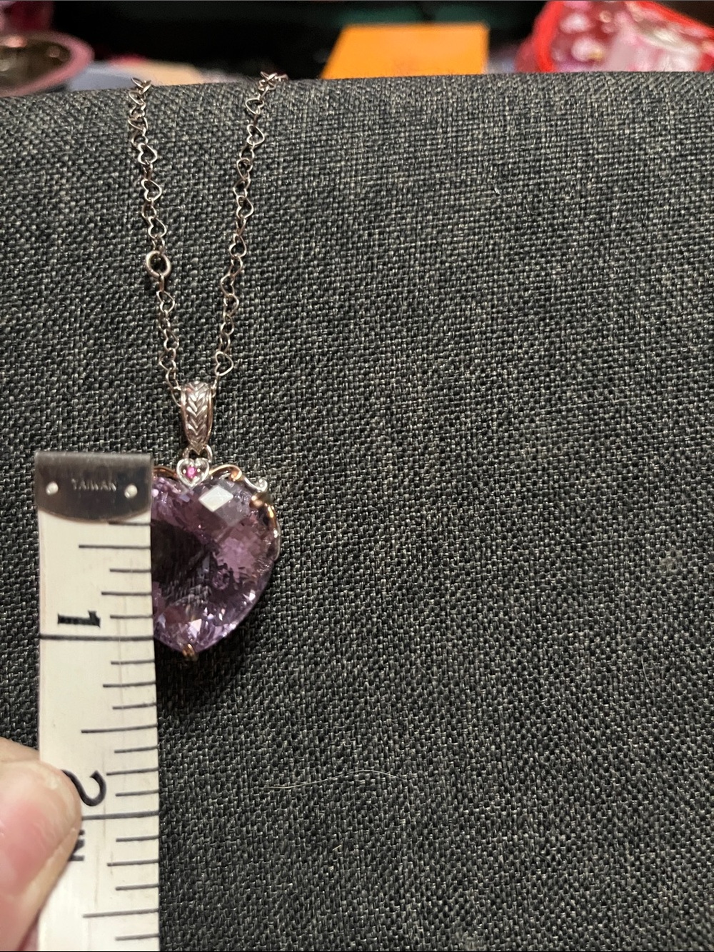 πππ©·πGEMS EN VOGUE AMETHYST 925 HEART PENDANT.ππ©·ππΈ - Picture 8 of 8